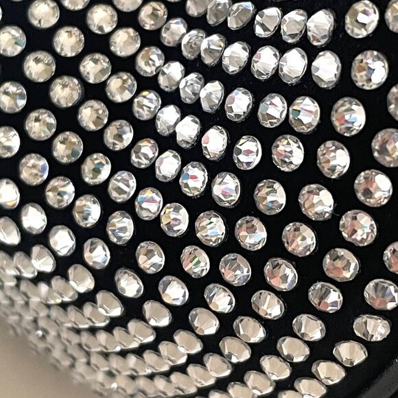 Coach Jonie Mini Bag CW574 Black Crystal Beaded Leather Crossbody Wristlet - Picture 10 of 14